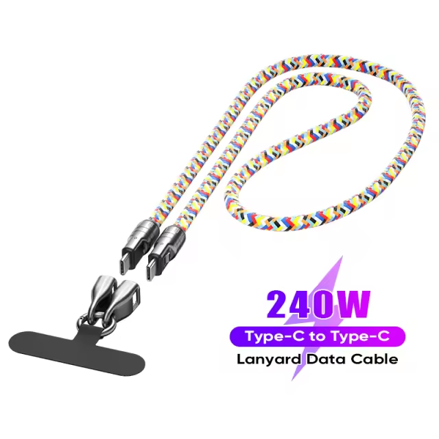 2-in-1 Lanyard Long Charging Cable