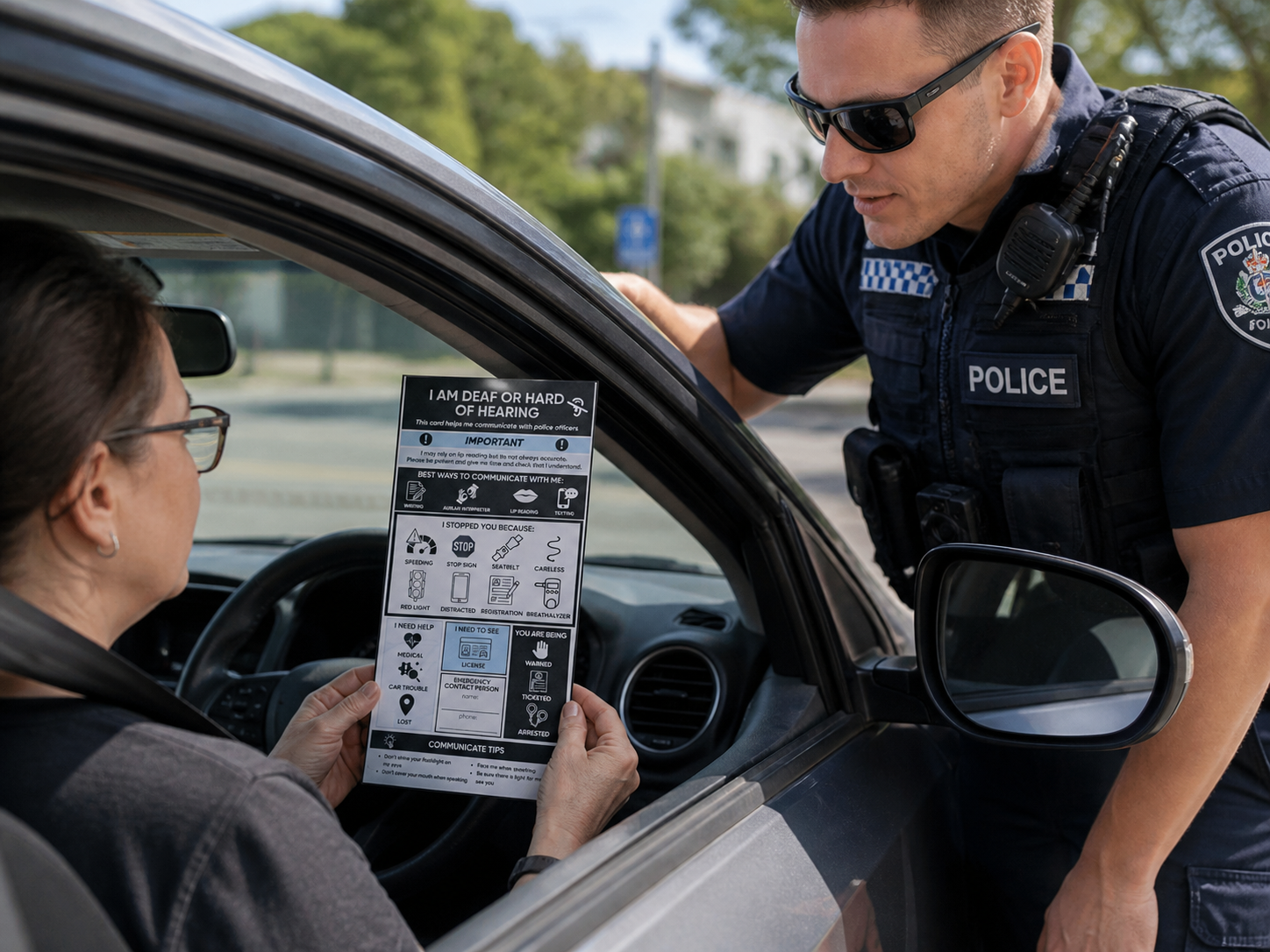 Driver / Police Communiction Card - NDIS - $40