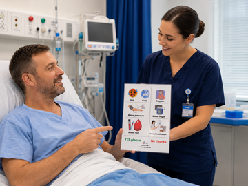 Hospital Communication A5 or A4 Card
