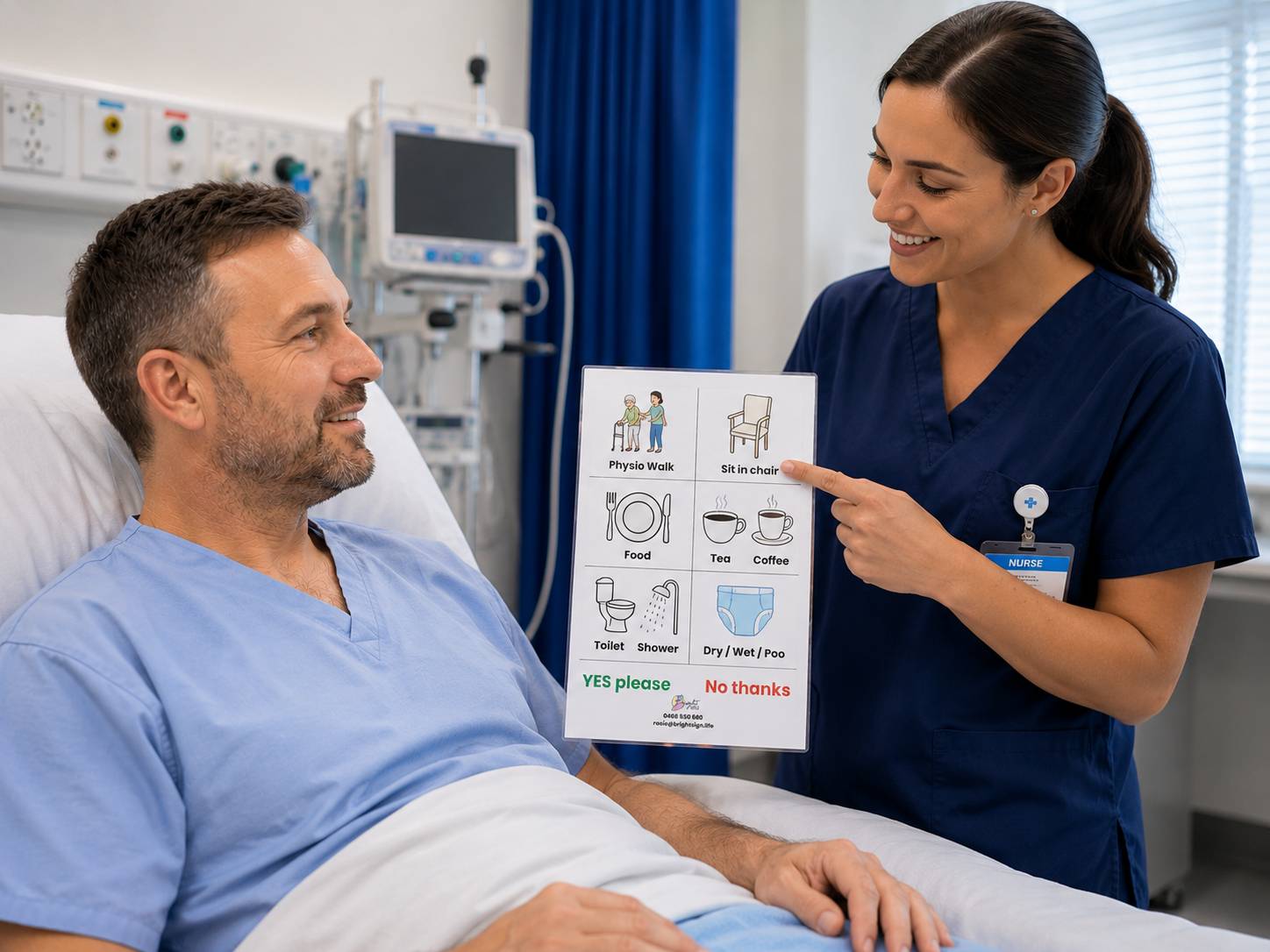 Hospital Communication A5 or A4 Card